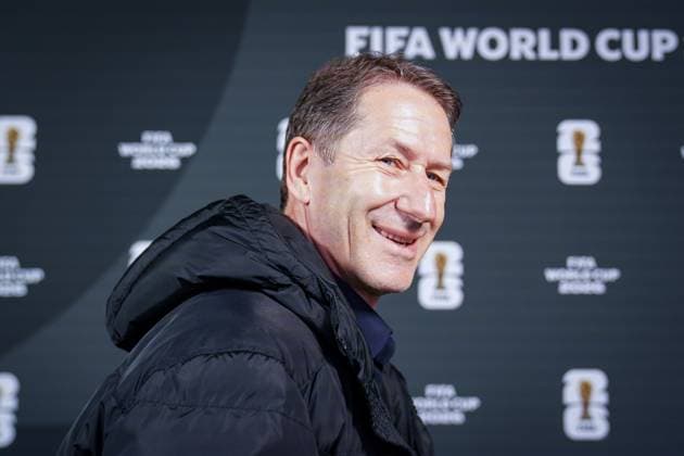 Fussball: FIFA WM-Qualifikation Europa 2025 26 Playoff-Auslosung Home of FIFA (Zürich, Schweiz): Franco Foda (Trainer Kosovo) Zürich Kanton Zürich Schweiz Copyright: xJOERANxSTEINSIEKx