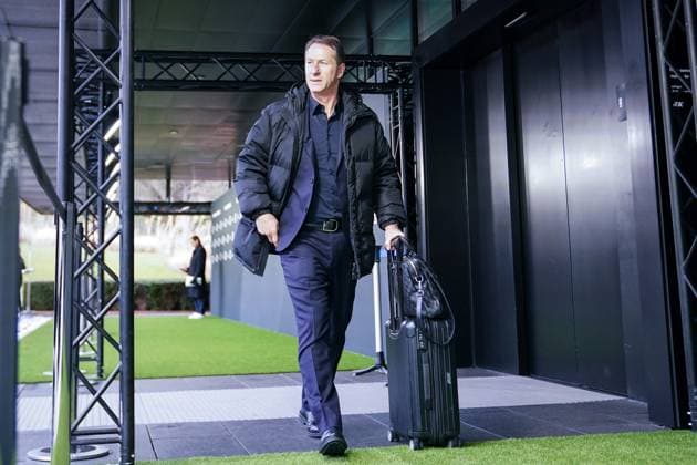 Fussball: FIFA WM-Qualifikation Europa 2025 26 Playoff-Auslosung Home of FIFA (Zürich, Schweiz): Franco Foda (Trainer Kosovo) Zürich Kanton Zürich Schweiz Copyright: xJOERANxSTEINSIEKx
