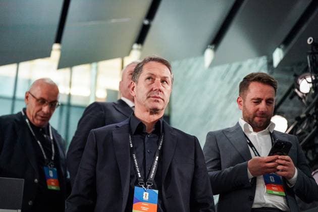 Fussball: FIFA WM-Qualifikation Europa 2025 26 Playoff-Auslosung Home of FIFA (Zürich, Schweiz): Franco Foda - Nationaltrainer Kosovo Zürich Kanton Zürich Schweiz Copyright: xJOERANxSTEINSIEKx