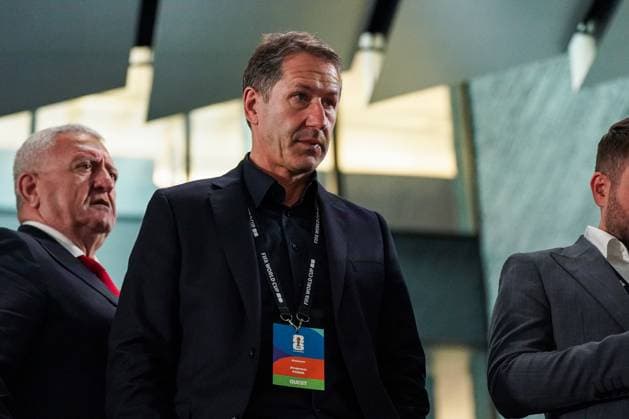 Fussball: FIFA WM-Qualifikation Europa 2025 26 Playoff-Auslosung Home of FIFA (Zürich, Schweiz): Franco Foda - Nationaltrainer Kosovo Zürich Kanton Zürich Schweiz Copyright: xJOERANxSTEINSIEKx