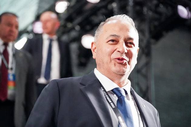 Fussball: FIFA WM-Qualifikation Europa 2025 26 Playoff-Auslosung Home of FIFA (Zürich, Schweiz): Angel Fernando Costa Sarmiento (Präsident Fussballverband Bolivien) Zürich Kanton Zürich Schweiz Copyright: xJOERANxSTEINSIEKx