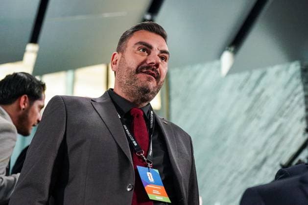 Fussball: FIFA WM-Qualifikation Europa 2025 26 Playoff-Auslosung Home of FIFA (Zürich, Schweiz): Zoran Zafirov - Teammanager Nordmazedonien North Macedonia Zürich Kanton Zürich Schweiz Copyright: xJOERANxSTEINSIEKx