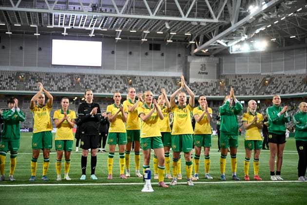 STOCKHOLM, SWEDEN 20251120 Hammarby celebrate after winning 3-1 during Thursday s European Cup qualifying match 2 of 2 between Hammarby IF and AFC Ajax at 3Arena. STOCKHOLM SWEDEN x10050x