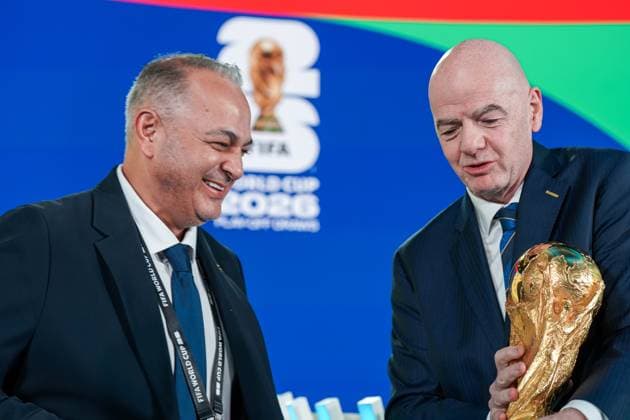 Fussball: FIFA WM-Qualifikation Europa 2025 26 Playoff-Auslosung Home of FIFA (Zürich, Schweiz): Angel Fernando Costa Sarmiento (Präsident Fussballverband Bolivien) Zürich Kanton Zürich Schweiz Copyright: xJOERANxSTEINSIEKx