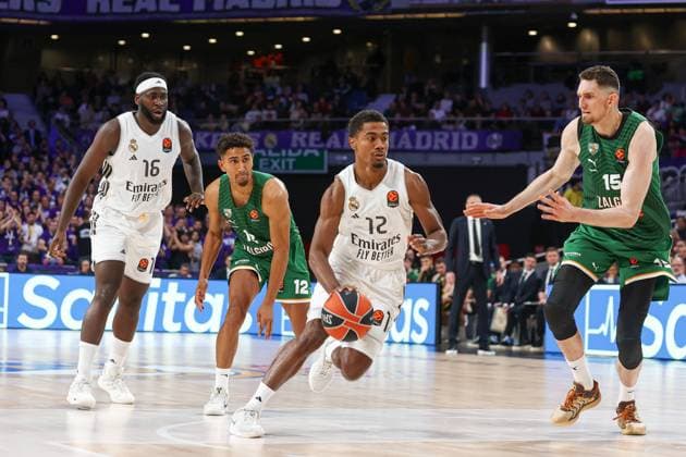 20th November 2025; Movistar Arena; Madrid, Spain; Turkish Airlines Euroleague Basketball; Spain, Real Madrid vs Zalgiris Kaunas; Theo Maledon (Real Madrid) Euroleague Basketball Real Madrid vs Zalguiris Kaunas 900 Cordon Press  900 CordonxPress LOF - Euroleague Basketball Real Madrid vs Zalgiris Kaunas