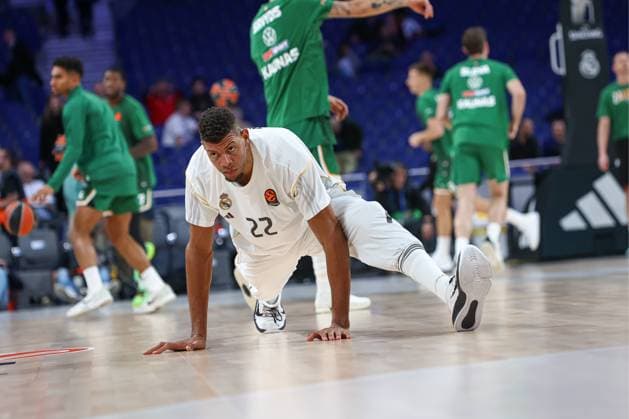 20th November 2025; Movistar Arena; Madrid, Spain; Turkish Airlines Euroleague Basketball; Spain, Real Madrid vs Zalgiris Kaunas; Edy Tavares (Real Madrid) during the warm upEuroleague Basketball Real Madrid vs Zalguiris Kaunas 900 Cordon Press  900 CordonxPress LOF - Euroleague Basketball Real Madrid vs Zalgiris Kaunas