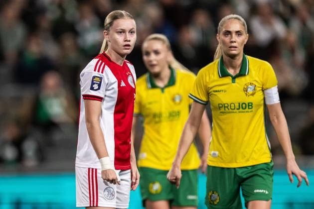 251120 Ranneke Derks of Ajax during the UEFA Women s Europa Cup football match between Hammarby and Ajax on November 20, 2025 in Stockholm. Photo: Emma Wallskog BILDBYRAN COP 320 EW0590 fotboll football soccer fotball europa cup hammarby ajax uefa womens europa cup dam bbeng Copyright: EMMAxWALLSKOG BB251120EW093