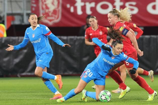 Amaiur Sarriegi of Atletico Madrid during the match FC Twente Enschede vs Atletico de Madrid at the Stadium the Grolsch Veste for the Champions League women season 2025-2026 in ENSCHEDE, Netherlands on 20 november 2025, (photo by Peter Lous EYE4images DeFodi Images)