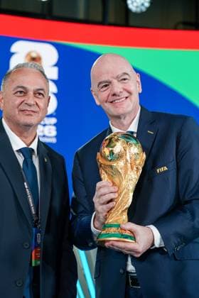 Fussball: FIFA WM-Qualifikation Europa 2025 26 Playoff-Auslosung Home of FIFA (Zürich, Schweiz): Angel Fernando Costa Sarmiento (Präsident Fussballverband Bolivien) Zürich Kanton Zürich Schweiz Copyright: xJOERANxSTEINSIEKx