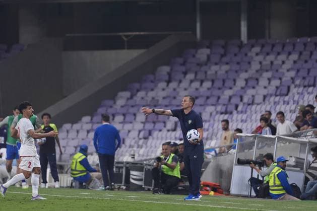 18 November 2025 : Manager Fabio Cannavaro full length, Freisteller during the FIFA football friendly international soccer match between Uzbekistan national team, Nationalteam and Iran national team at Al Maktoum Stadium stadium, Dubai city.UAE Uzbekistan National team v Iran national team, pre World Cup 2026 Copyright: xSebastianxFrejx