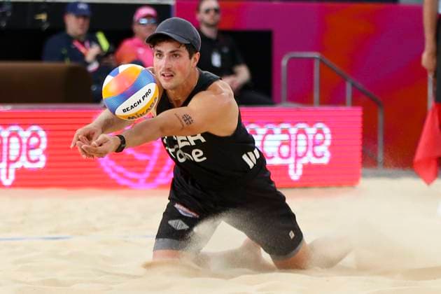 Beach volleyball, Beachvolleyball World Championship, WM, Weltmeisterschaft Sven Winter and Lukas Pfretzschner L. (GER) v Arnaud Gauthier-Rat and TÃ o Rotar (FRA) and during the Men™s Quarter Final match of the Beach Volleyball World Championships at The Drive in Adelaide, Friday, November 21, 2025. ( NO ARCHIVING, EDITORIAL USE ONLY ADELAIDE SOUTH AUSTRALIA AUSTRALIA  Copyright: xMATTxTURNERx 20251121113259302252