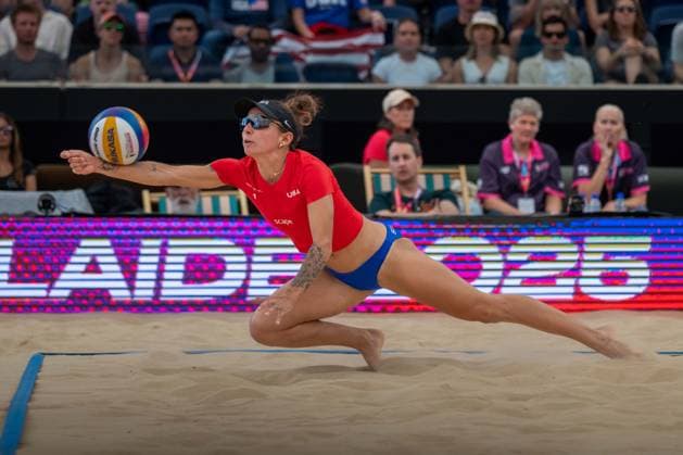 RECORD DATE NOT STATED ADELAIDE, AUSTRALIA - NOVEMBER 21: Molly Shaw (Player 1 - USA) during the Beach volleyball, Beachvolleyball World Championships at Adelaide on November 21, 2025 in Adelaide, Australia. Australia Copyright: xBEAUTIFULxSPORTS PeterxWeberx