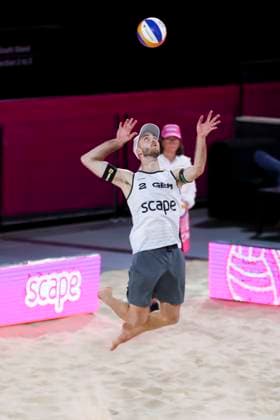 Beach volleyball, Beachvolleyball World Championship, WM, Weltmeisterschaft Nils Ehlers and Clemens Wickler (GER) v Ondrej Perusic and David Schweiner (CZE) during the Men™s Quarter Final match of the Beach Volleyball World Championships at The Drive in Adelaide, Friday, November 21, 2025. ( NO ARCHIVING, EDITORIAL USE ONLY ADELAIDE SOUTH AUSTRALIA AUSTRALIA  Copyright: xMATTxTURNERx 20251121118511127360