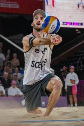 RECORD DATE NOT STATED ADELAIDE, AUSTRALIA - NOVEMBER 21: Clemens Wickler (Player 2 - GER) during the Beach volleyball, Beachvolleyball World Championships at Adelaide on November 21, 2025 in Adelaide, Australia. Australia Copyright: xBEAUTIFULxSPORTS PeterxWeberx