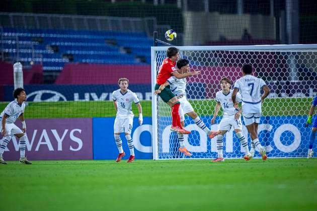 Fussball FIFA WM U17, U 17 U 17 Weltmeisterschaft Katar 2025, Portugal vs Schweiz - Viertelfinale: Torraum-Szene Copyright: xRedhaxHosnixSegganix