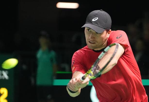 November 21, 2025, Bologna, Bretagne, Italy: Raphael Colignon of Belgium during Davis Cup 2025, Final 8, Tennis event on 21November 2025 in Bologna, Italy - Photo Bologna Italy - ZUMAl193 20251121_zsp_l193_009 Copyright: xLaurentxLairysx