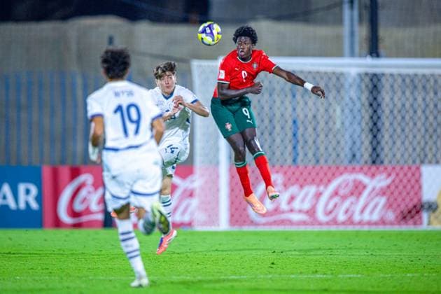 Fussball FIFA WM U17, U 17 U 17 Weltmeisterschaft Katar 2025, Portugal vs Schweiz - Viertelfinale: Anisio Cabral (Portugal, 9) Copyright: xRedhaxHosnixSegganix