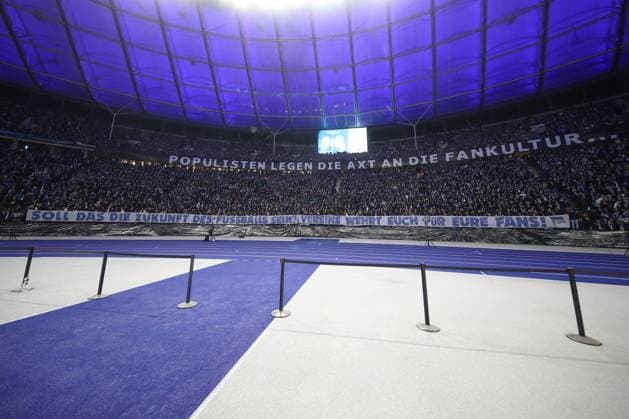 21.11.2025, xtgx, Fussball - 2.Bundesliga Hertha BSC Berlin - Eintracht Braunschweig emspor, v.l. Symbolfoto, Symbolbild, Symbol, Banner, Spruchband, Fans Hertha BSC (DFL DFB REGULATIONS PROHIBIT ANY USE OF PHOTOGRAPHS as IMAGE SEQUENCES and or QUASI-VIDEO) Berlin