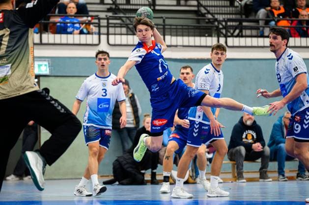 Kornwestheim, Handball: 3. Liga- 25 26 - SV Kornwestheim - HBW Balingen 2 Emil Nyesoe (Balingen) Kornwestheim Halle Ost Baden-Württemberg Deutschland