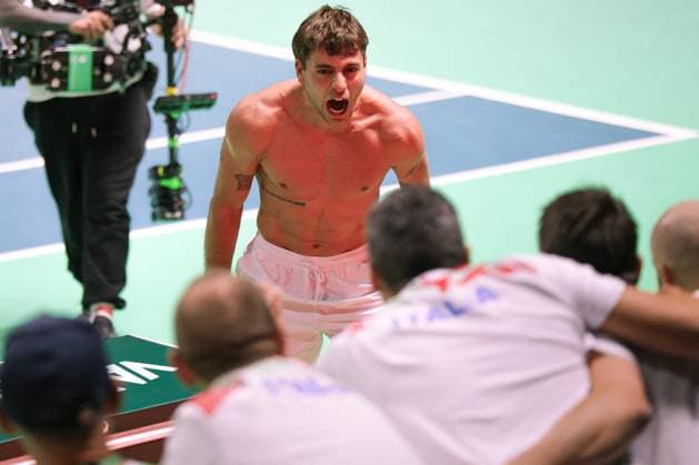 TENNIS - Internazionali di Tennis - Davis Cup - Final Eight Flavio Cobolli ITA during Davis Cup - Final Eight, International Tennis match in Bologna, Italy, November 21 2025 Bologna Italy  Copyright: xIPAxSport ABACAx
