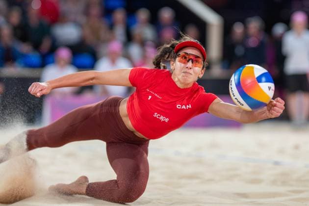 RECORD DATE NOT STATED ADELAIDE, AUSTRALIA - NOVEMBER 21: Melissa Humana-Paredes (Player 1 - CAN) during the Beach volleyball, Beachvolleyball World Championships at Adelaide on November 21, 2025 in Adelaide, Australia. Australia Copyright: xBEAUTIFULxSPORTS PeterxWeberx