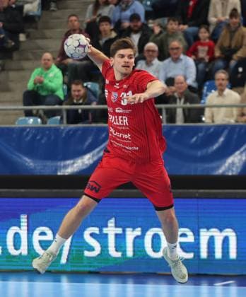 Bietigheim , Handball 2. Bundesliga SG BBM Bietigheim vs. TV Grosswallstadt , Alexander Pfeifer ( BBM )