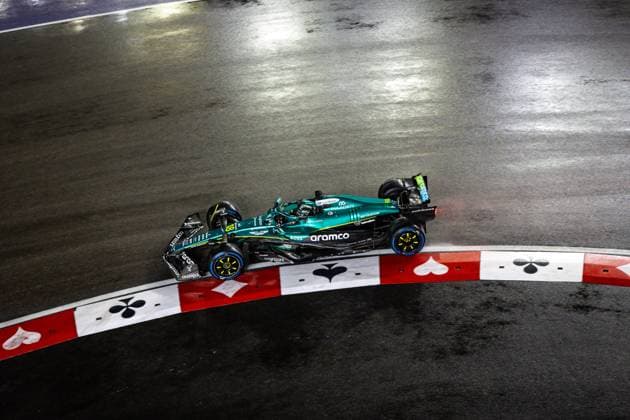 F1 - LAS VEGAS GRAND PRIX 2025 18 STROLL Lance (can), Aston Martin F1 Team AMR25, action during the 2025 Formula 1 Las Vegas Grand Prix, 22th round of the 2025 FIA Formula One World Championship, WM, Weltmeisterschaft from November 21 to 23, 2025 on the Las Vegas Strip Circuit, in Paradise, Nevada, United States of America - ParadiseUnited States  Copyright: xAndrÃ xFerreirax