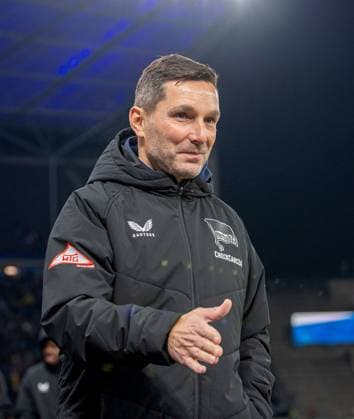 Fussball, Herren, Saison 2025 2026, 2. Bundesliga (13. Spieltag), Hertha BSC - Eintracht Braunschweig, Trainer Stefan Leitl (Hertha BSC), 21.11. 2025,