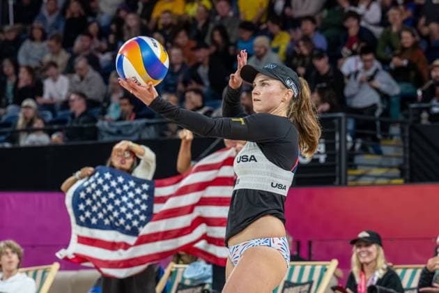 RECORD DATE NOT STATED ADELAIDE, AUSTRALIA - NOVEMBER 22: Kristen Nuss (Player 1 - USA) during the Beach volleyball, Beachvolleyball World Championships at Adelaide on November 22, 2025 in Adelaide, Australia. Australia Copyright: xBEAUTIFULxSPORTS PeterxWeberx