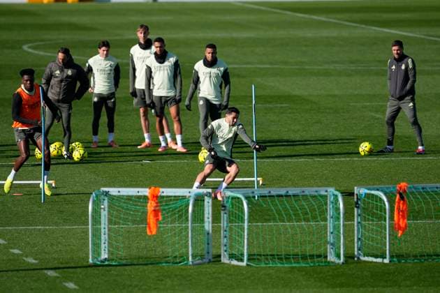 November 22, 2025, Valdebebas, Madrid, Spain: Brahim Diaz during the training day of Real Madrid ahead the Spanish League, LaLiga EA Sports, football match against Elche CF at Ciudad Deportiva Real Madrid on November 22, 2025, in Valdebebas, Madrid, Spain. Valdebebas Spain - ZUMAa181 20251122_zaa_a181_016 Copyright: xOscarxJ.xBarrosox