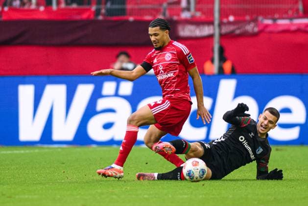 DUSSELDORF, GERMANY - 22 NOVEMBER, 2025: VItalii Kliuiev - Football match Bundesliga 2 Fortuna Duesseldorf - 1. FC Magdeburg at Merkur Spiel Arena.  Copyright: xVITALIIxKLIUIEVx