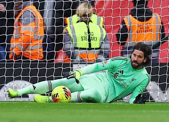 Liverpool goalkeeper Alisson Becker Liverpool v Nottingham Forest, Premier League, Football, Anfield, Liverpool, UK - 22 Nov 2025Liverpool Anfield United Kingdom EDITORIAL USE ONLY No use with unauthorised audio, video, data, fixture lists, club league logos or live services. Online in-match use limited to 120 images, no video emulation. No use in betting, games or single club league player publications. Copyright: xMattxWest Shutterstockx 15860648ae