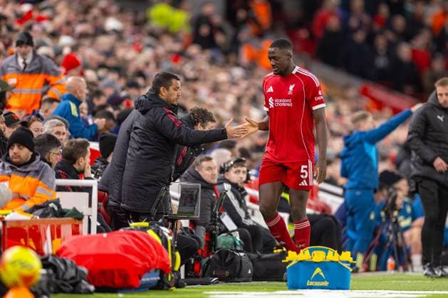 Football - FA Premier League - Liverpool FC v Nottingham Forest FC LIVERPOOL, ENGLAND - Saturday, November 22, 2025: Liverpool s Ibrahim KonatÃ is substituted off during the FA Premier League match between Liverpool FC and Nottingham Forest FC at Anfield. (Photo by David Rawcliffe Propaganda) LIVERPOOL Anfield MERSEYSIDE ENGLAND  Copyright: xDavidxRawcliffex P2025-11-22-Liverpool_Nottingham_Forest-57