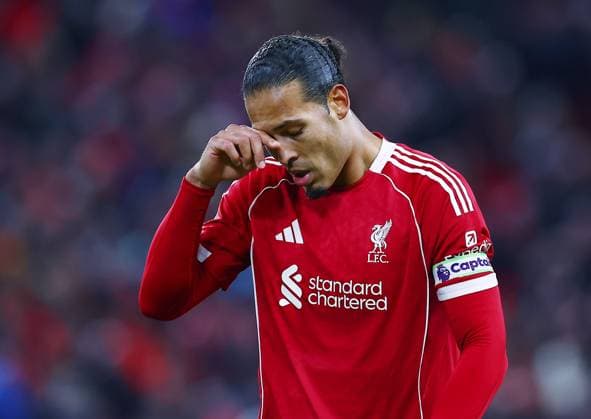 Virgil van Dijk of Liverpool looks dejected Liverpool v Nottingham Forest, Premier League, Football, Anfield, Liverpool, UK - 22 Nov 2025Liverpool Anfield United Kingdom EDITORIAL USE ONLY No use with unauthorised audio, video, data, fixture lists, club league logos or live services. Online in-match use limited to 120 images, no video emulation. No use in betting, games or single club league player publications.  Copyright: xMattxWest Shutterstockx 15860648av