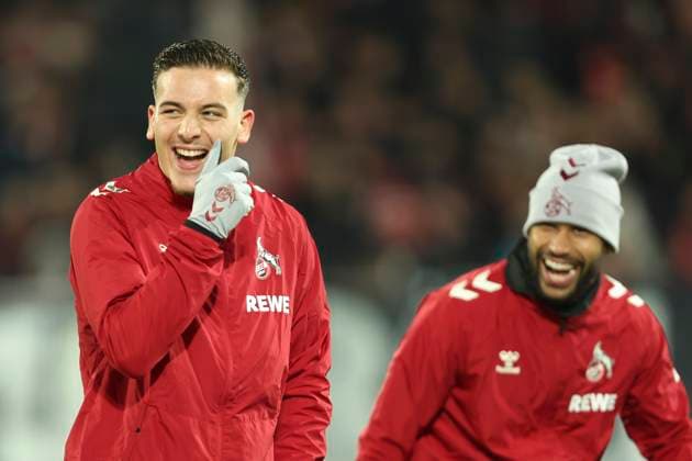 Said El Mala (1. FC Koeln) lacht waehrend des spiels der Bundesliga zwischen 1. FC Köln und Eintracht Frankfurt, RheinEnergieSTADION am 22. November 2025 in Köln, Deutschland. (Foto von Oliver Kaelke DeFodi Images) +++ Said El Mala (1. FC Koeln) laughs during the Bundesliga match between 1. FC Köln and Eintracht Frankfurt at RheinEnergieSTADION on November 22, 2025 in Köln, Germany. (Photo by Oliver Kaelke DeFodi Images) DFL regulations prohibit any use of photographs as image sequences and or quasi-video. (Photo by Oliver Kaelke DeFodi Images)