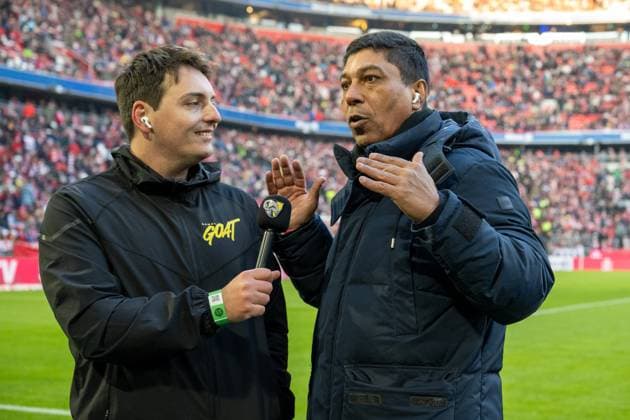 Giovane Elber im Interview, FC Bayern Muenchen - SC Freiburg, Fussball, Bundesliga, 11. Spieltag, 22.11.2025 DFB regulations prohibit any use of photographs as image sequences and or quasi-video Muenchen Bayern Deutschland