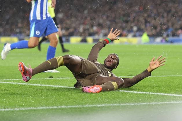 Brighton v Brentford 21 November 2025, Brighton - Premier League Football - Brighton & Hove Albion v Brentford - Dango Ouattara of Brentford reacts after being fouled - Photo: Charlotte Wilson Offside. Brighton UK Copyright: xCharlottexWilsonx xOffsidexOffside