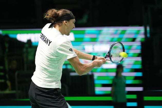 Davis Cup 2025 Top 8 - Italy Alexander Zverev of Germany during Davis Cup 2025, Final 8, Tennis event on November 22, 2025 in Bologna, Italy. Photo Laurent Lairys ABACAPRESS.COM Bologna Italy  Copyright: xLairysxLaurent ABACAx