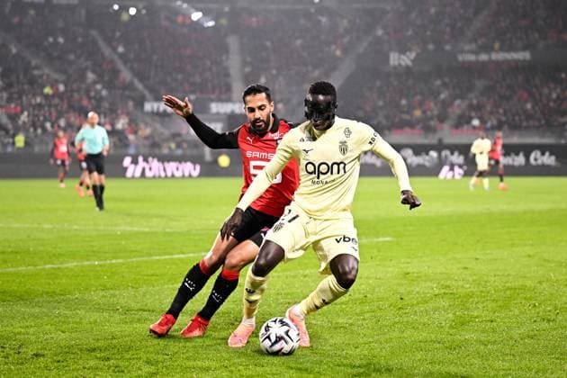 Stade Rennais FC v AS Monaco - Ligue 1 McDonald s 2025 2026 11 Mousa TAMARI (srfc) - 27 Krepin DIATTA (asm) during the Ligue 1 McDonald s match between Rennes and Monaco at Roazhon Park on November 22, 2025 in Rennes, France. Rennes France  Copyright: xFEPx 776417223