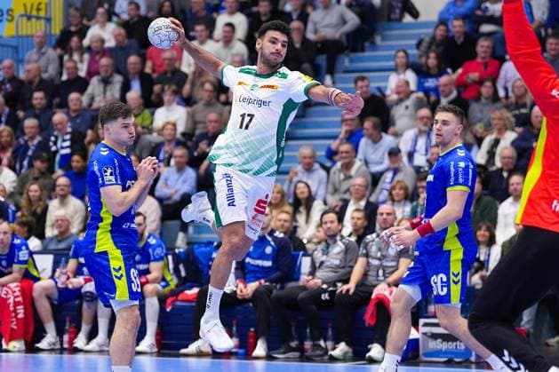 22.11.2025, xydrx, Handball, 1.HBL, VFL Gummersbach - SC DHfk Leipzig, Schwalbe-Arena: Ahmed Khairy (SC DHfk Leipzig 17) Nordrhein-Westfahlen Deutschland