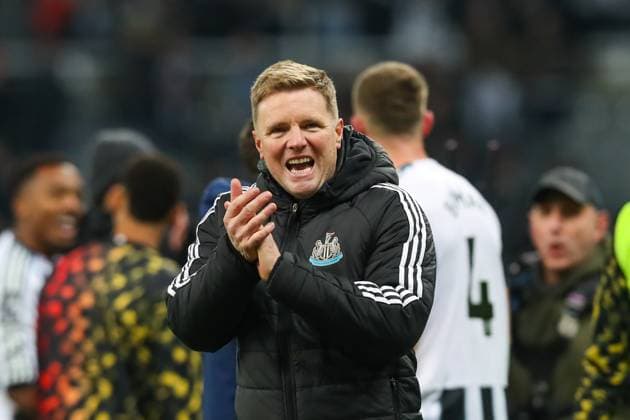 Newcastle United v Manchester City, Premier League Newcastle United Manager Eddie Howe celebrates winning during the Newcastle United v Manchester City Premier League match at St. James Park, Newcastle Upon Tyne, England on 22 November 2025 Credit: Lee Keuneke Every Second Media Editorial use only. All images are copyright Every Second Media Limited. No images may be reproduced without prior permission. All rights reserved. Premier League and Football League images are subject to licensing agreements with Football DataCo Limited. see https: www.football-dataco.com Copyright: xIMAGO EveryxSecondxMediax ESM-1674-0081 LeexKeunekex xEveryxSecondxMediax