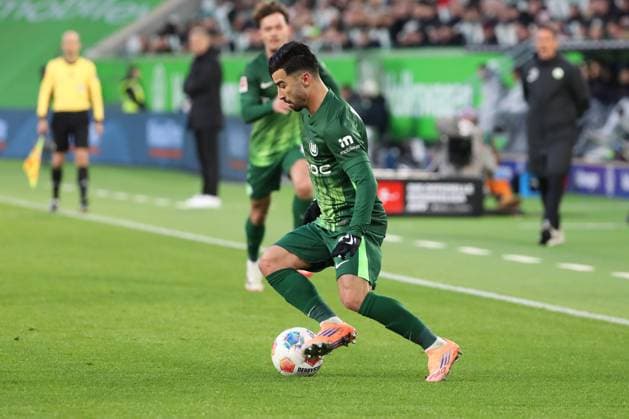 VfL vs. Leverkusen, 1. BL Wolfsburg, 22.11.2025, FUßBALL - VfL Wolfsburg vs. Bayer 04 Leverkusen, 1. BL, Saison 2025 26. Mohammed Amoura (VfL Wolfsburg) Wolfsburg