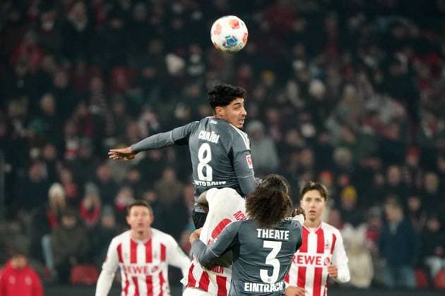 Fussball, 1.BL saison 2025 2026 1.FC Köln vs Eintracht Frankfurt , 22.11.2025, Rheinenergiestadion Köln, Fares Chaibi Eintracht Frankfurt ,Aktion, Einzelbild, copyright Gladys Chai von der Laage DFL regulations prohibit any use of photographs as image sequences and or quasi-video.