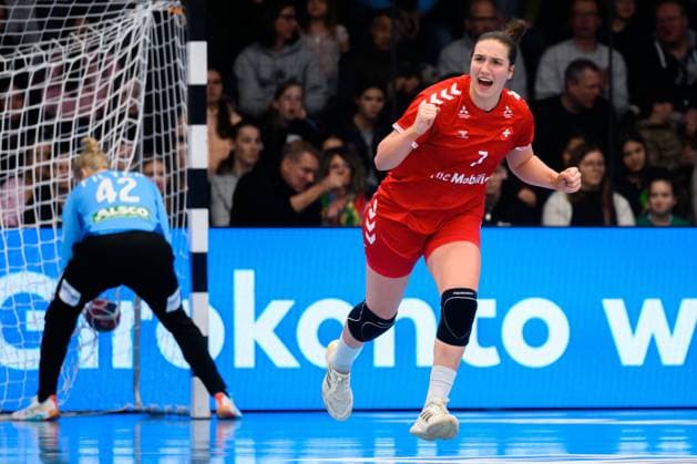 Handball, Frauen Laenderspiel - Deutschland - Schweiz Tabea Schmid (Schweiz) Jubel Freude Emotion Goeppeingen EWS Arena Deutschland