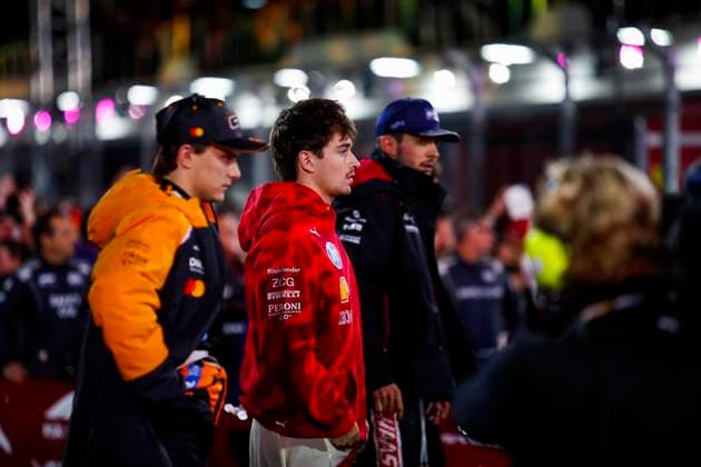 F1 - LAS VEGAS GRAND PRIX 2025 LECLERC Charles (mco), Scuderia Ferrari SF-25, portrait during the 2025 Formula 1 Las Vegas Grand Prix, 22th round of the 2025 FIA Formula One World Championship, WM, Weltmeisterschaft from November 21 to 23, 2025 on the Las Vegas Strip Circuit, in Paradise, Nevada, United States of America - ParadiseUnited States  Copyright: xJoaoxFilipex