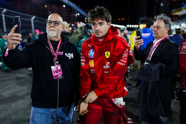 F1 - LAS VEGAS GRAND PRIX 2025 LECLERC Charles (mco), Scuderia Ferrari SF-25, portrait during the 2025 Formula 1 Las Vegas Grand Prix, 22th round of the 2025 FIA Formula One World Championship, WM, Weltmeisterschaft from November 21 to 23, 2025 on the Las Vegas Strip Circuit, in Paradise, Nevada, United States of America - ParadiseUnited States  Copyright: xJoaoxFilipex