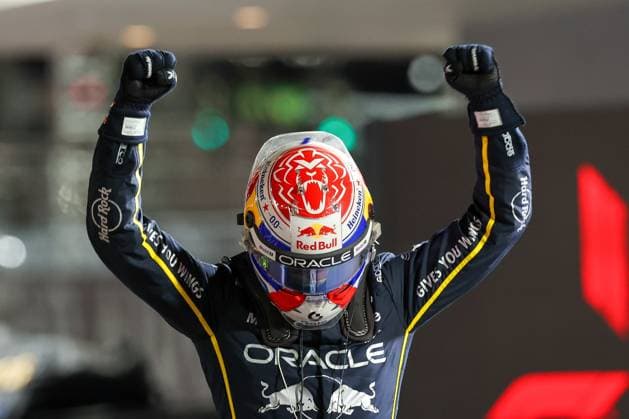 Winner, Sieger, Max Verstappen (Oracle Red Bull Racing 1), Grosser Preis von Las Vegas, Motorsport, Herren, Formel 1, Rennen, 22.11.2025 Las Vegas Nevada USA