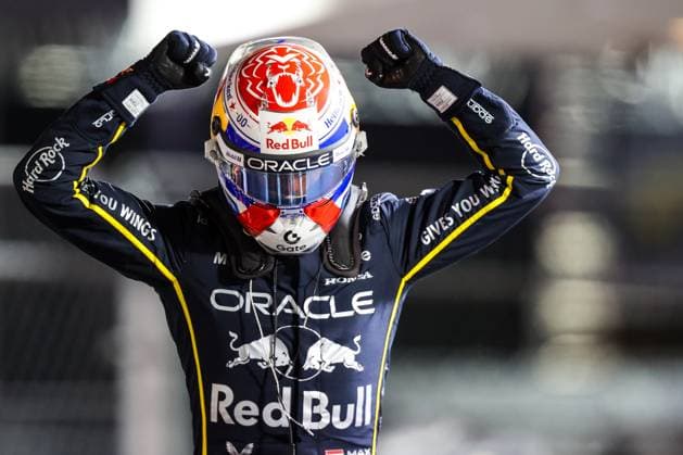November 22, 2025: Oracle Red Bull Racing, Honda RBPT driver Max Verstappen (1) celebrates after winning the Formula One Heineken Las Vegas Grand Prix 2025 on the Las Vegas Street Circuit in Las Vegas, NV. CSM. Las Vegas United States of America - ZUMAc04_ 20251122_zma_c04_532 Copyright: xChristopherxTrimx