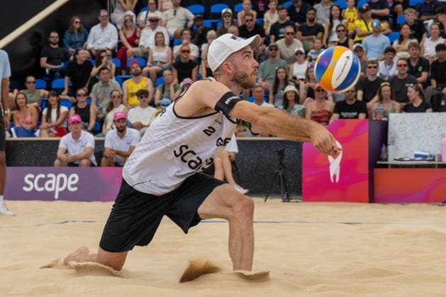 RECORD DATE NOT STATED ADELAIDE, AUSTRALIA - NOVEMBER 23: Clemens Wickler (Player 2 - GER) during the Beach volleyball, Beachvolleyball World Championships at Adelaide on November 23, 2025 in Adelaide, Australia. Australia Copyright: xBEAUTIFULxSPORTS PeterxWeberx
