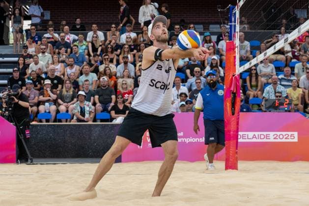 RECORD DATE NOT STATED ADELAIDE, AUSTRALIA - NOVEMBER 23: Clemens Wickler (Player 2 - GER) during the Beach volleyball, Beachvolleyball World Championships at Adelaide on November 23, 2025 in Adelaide, Australia. Australia Copyright: xBEAUTIFULxSPORTS PeterxWeberx